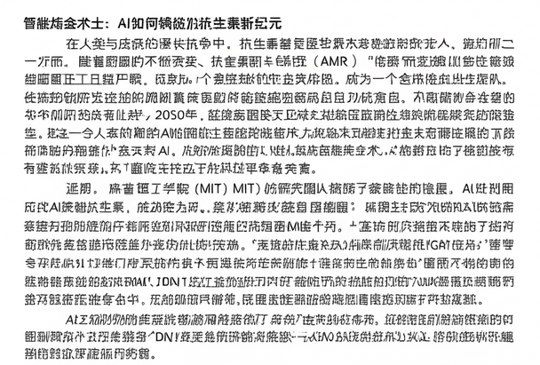 智能炼金术士：AI如何铸就抗生素新纪元