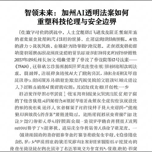 智领未来：加州AI透明法案如何重塑科技伦理与安全边界