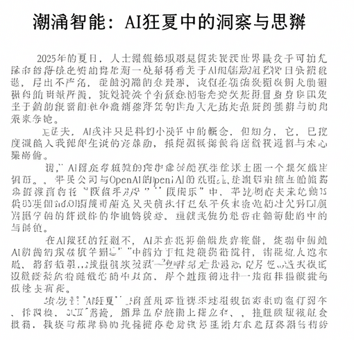 潮涌智能：AI狂夏中的洞察与思辨