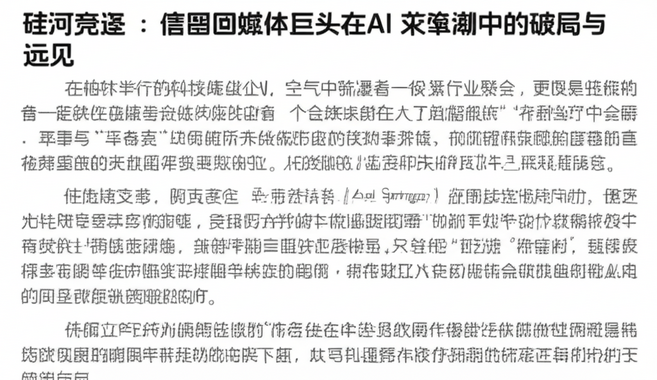 硅河竞逐：德国媒体巨头在AI变革浪潮中的破局与远见