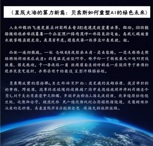 《星辰大海的算力新篇：贝索斯如何重塑AI的绿色未来》