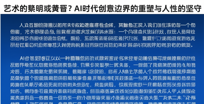 艺术的黎明或黄昏？AI时代创意边界的重塑与人性的坚守