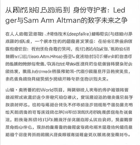 从加密钱包到身份守护者：Ledger与Sam Altman的数字未来之争
