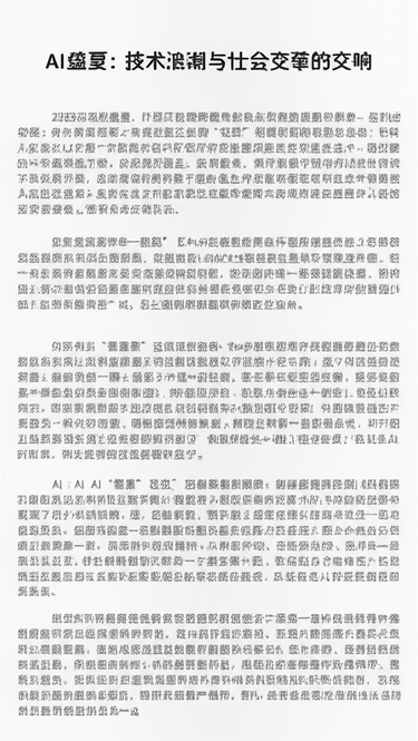 AI盛夏：技术浪潮与社会变革的交响