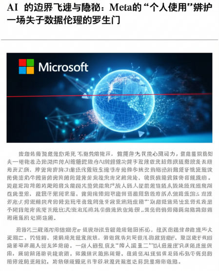 AI的边界与隐秘：Meta的“个人使用”辩护，一场关于数据伦理的罗生门